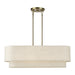 Livex Lighting - 41934-01 - Four Light Linear Chandelier - Manorwood - Antique Brass