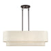 Livex Lighting - 41934-92 - Four Light Linear Chandelier - Manorwood - English Bronze