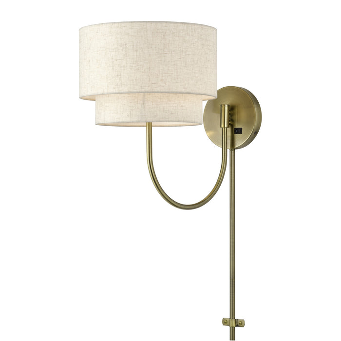 Livex Lighting - 41940-01 - One Light Swing Arm Wall Lamp - Manorwood - Antique Brass