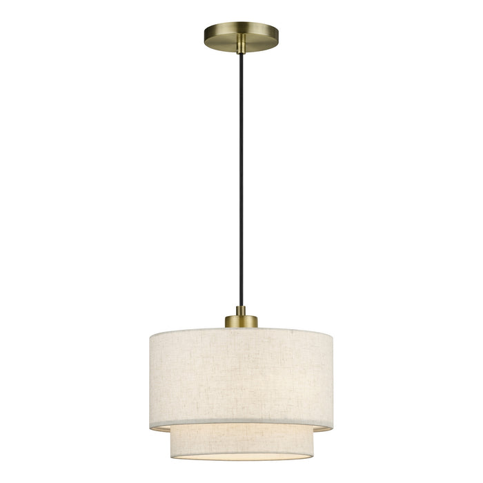 Livex Lighting - 41941-01 - One Light Pendant - Manorwood - Antique Brass