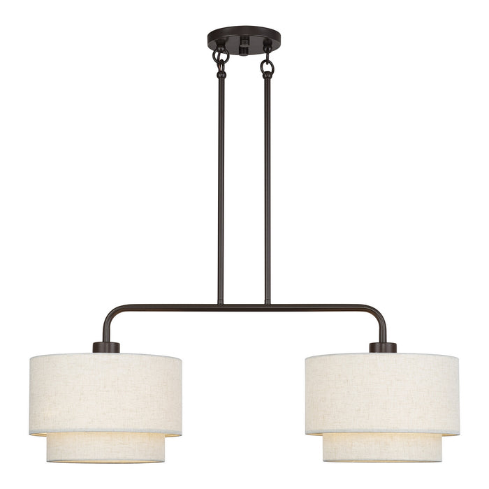 Livex Lighting - 41942-92 - Two Light Linear Chandelier - Manorwood - English Bronze