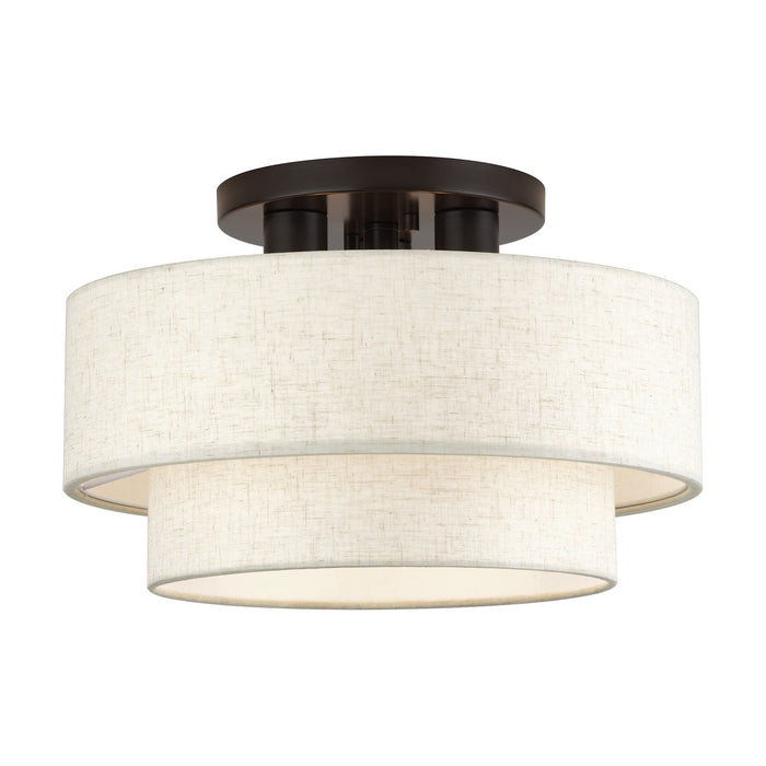 Livex Lighting - 41944-92 - Three Light Semi-Flush Mount - Manorwood - English Bronze
