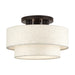 Livex Lighting - 41944-92 - Three Light Semi-Flush Mount - Manorwood - English Bronze