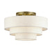 Livex Lighting - 41946-01 - Four Light Semi-Flush Mount - Manorwood - Antique Brass