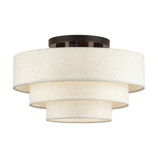 Manorwood Four Light Semi-Flush Mount English Bronze