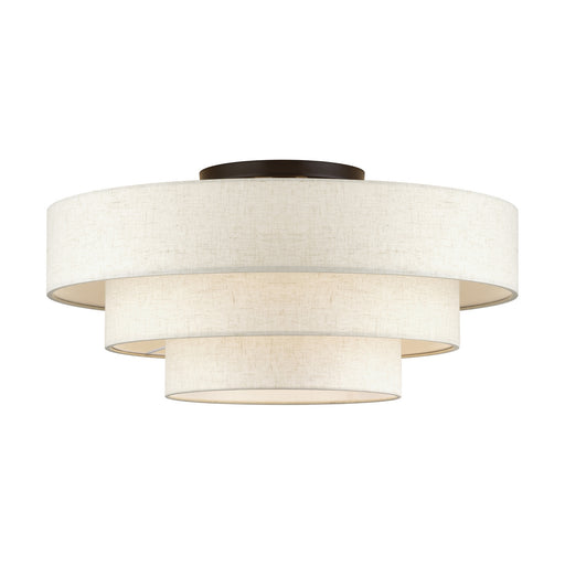 Manorwood Five Light Semi-Flush Mount English Bronze