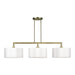 Livex Lighting - 45493-01 - Three Light Linear Chandelier - Meridian - Antique Brass