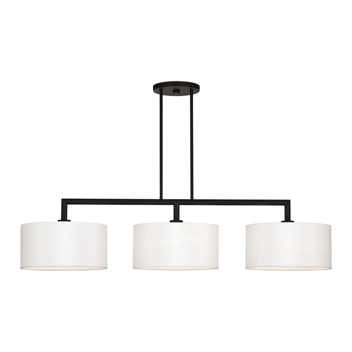 Livex Lighting - 45493-04 - Three Light Linear Chandelier - Meridian - Black