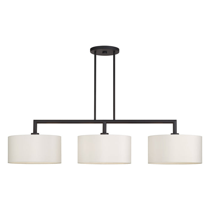 Livex Lighting - 45493-07 - Three Light Linear Chandelier - Meridian - Bronze