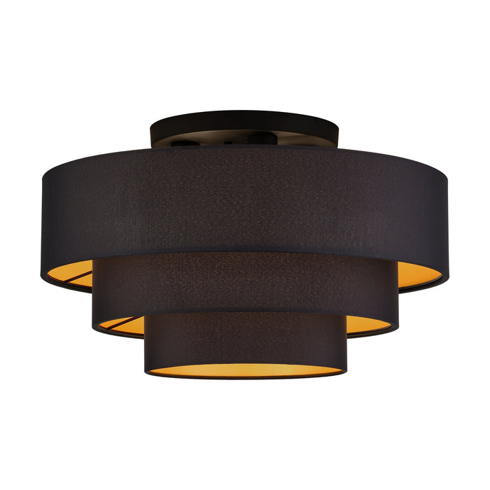 Livex Lighting - 45606-04 - Four Light Semi-Flush Mount - Sentosa - Black