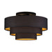 Livex Lighting - 45606-04 - Four Light Semi-Flush Mount - Sentosa - Black