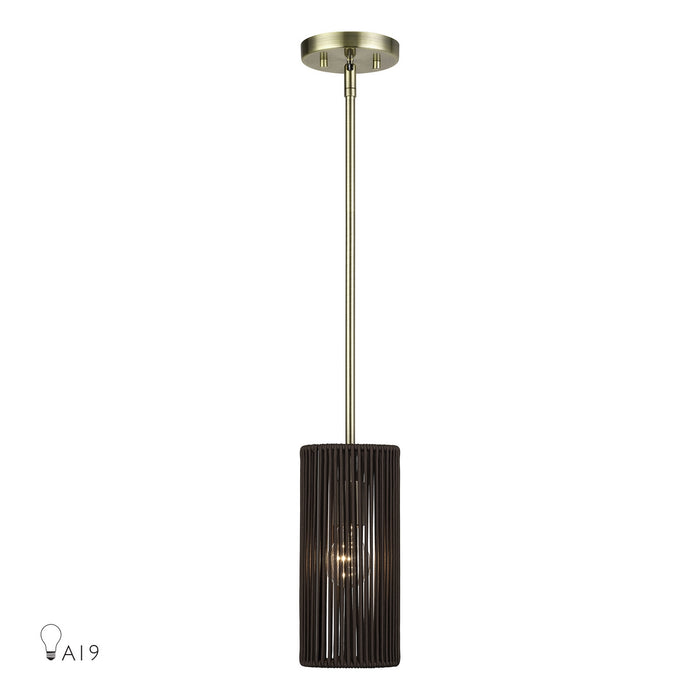 Livex Lighting - 49121-01 - One Light Mini Pendant - Acordia - Antique Brass