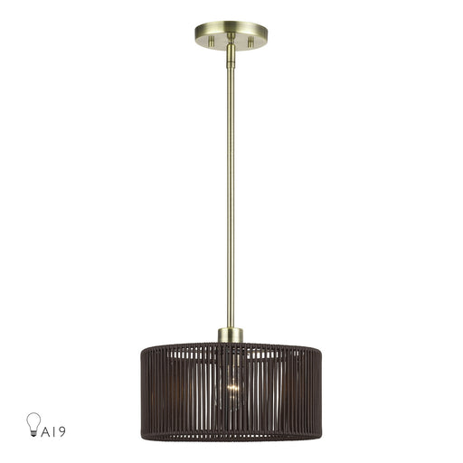 Acordia One Light Pendant Antique Brass