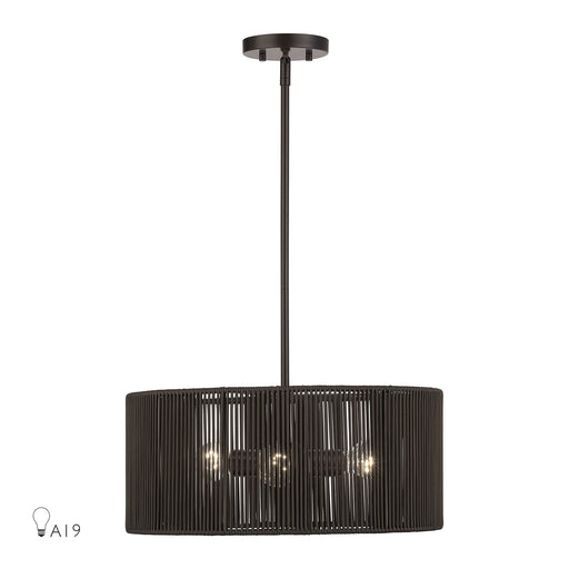 Acordia Three Light Chandelier English Bronze