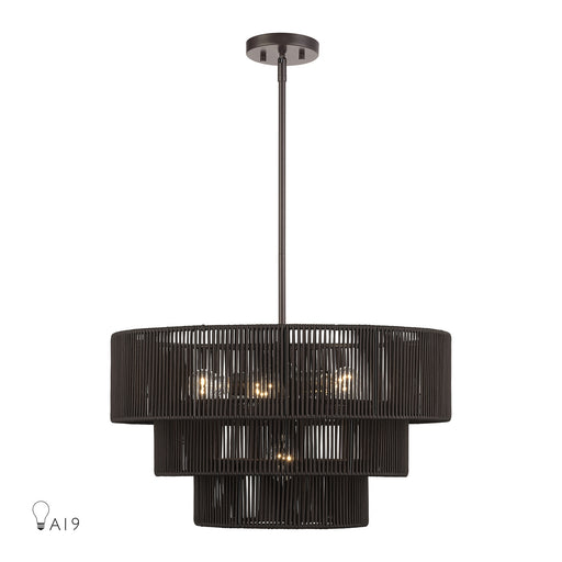 Acordia Six Light Chandelier English Bronze