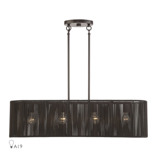 Acordia Four Light Linear Chandelier English Bronze
