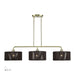 Livex Lighting - 49129-01 - Three Light Linear Chandelier - Acordia - Antique Brass