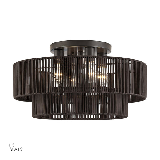 Acordia Four Light Semi-Flush Mount English Bronze