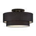Livex Lighting - 50267-04 - Three Light Semi-Flush Mount - Bainbridge - Black