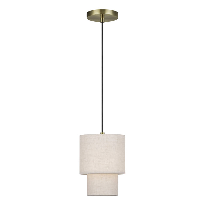Livex Lighting - 51089-01 - One Light Mini Pendant - Monroe - Antique Brass