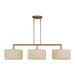 Livex Lighting - 52263-48 - Three Light Linear Chandelier - Bellingham - Antique Gold Leaf