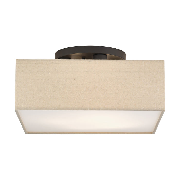 Livex Lighting - 52273-07 - Four Light Semi-Flush Mount - Summit - Bronze