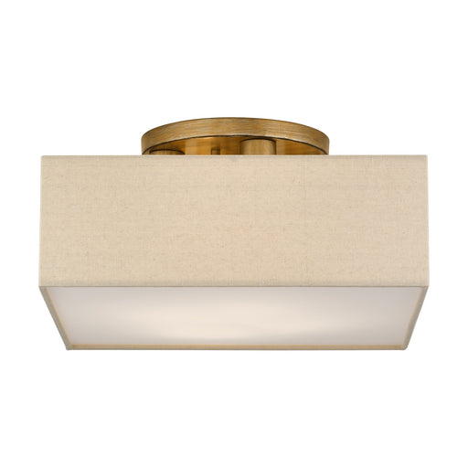 Summit Four Light Semi-Flush Mount Antique Gold Leaf