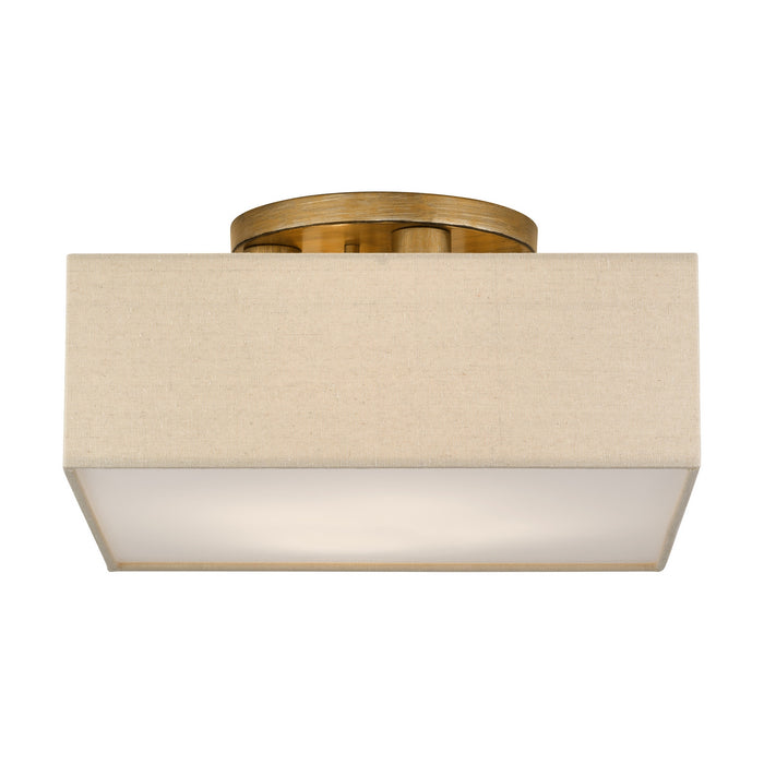 Livex Lighting - 52273-48 - Four Light Semi-Flush Mount - Summit - Antique Gold Leaf