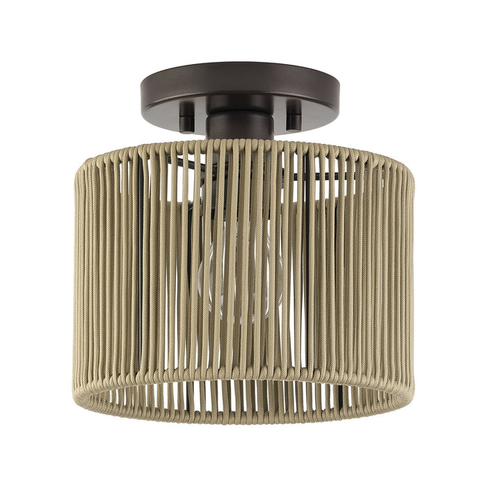 Livex Lighting - 53141-92 - One Light Semi-Flush Mount - Acordia - English Bronze