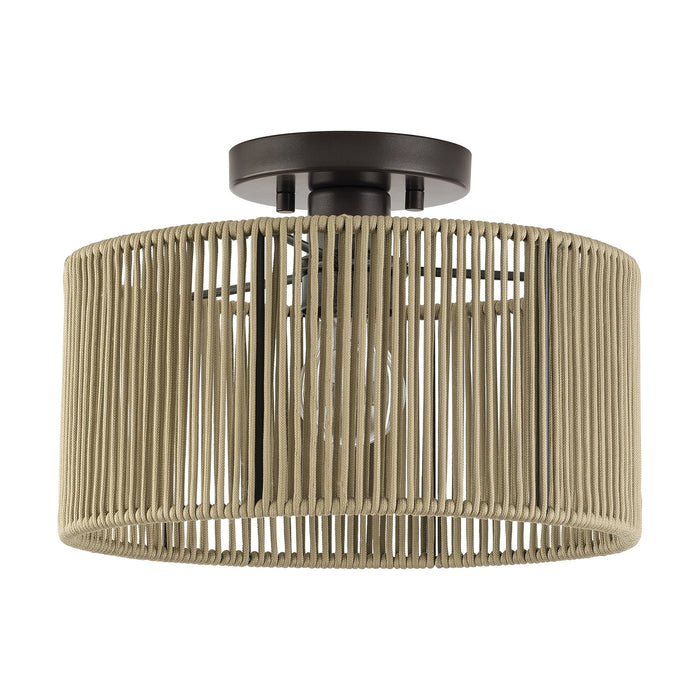 Livex Lighting - 53142-92 - One Light Semi-Flush Mount - Acordia - English Bronze