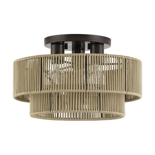 Acordia Three Light Semi-Flush Mount English Bronze