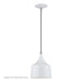 Livex Lighting - 51472-03 - LED Pendant - Bolita - White w/Brushed Nickel