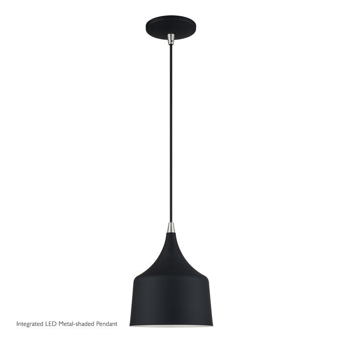 Livex Lighting - 51472-04 - LED Pendant - Bolita - Black w/Brushed Nickel
