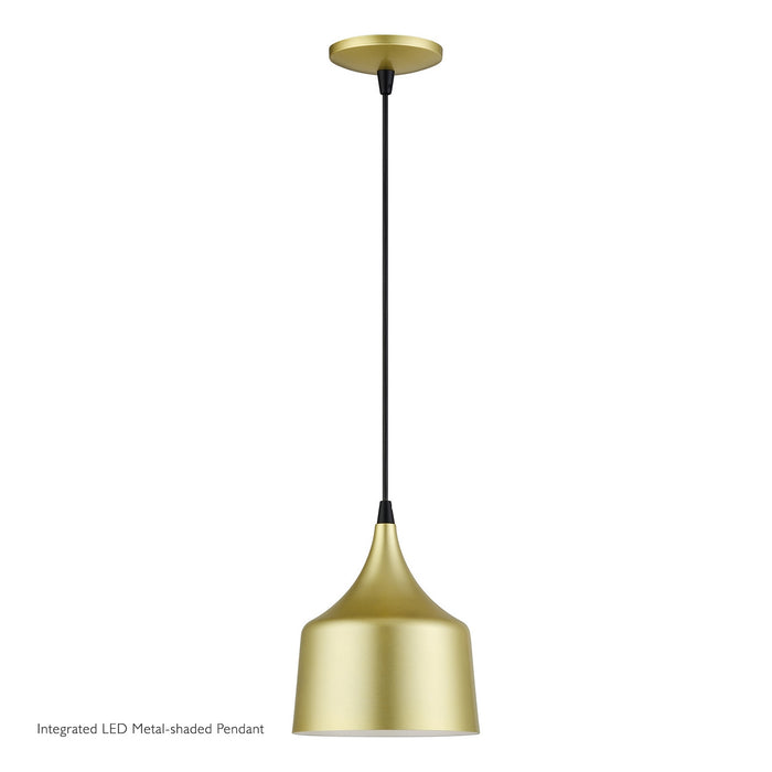 Livex Lighting - 51472-33 - LED Pendant - Bolita - Soft Gold w/Black