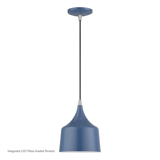 Bolita LED Pendant Ocean Blue w/Brushed Nickel