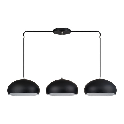 Livex Lighting - 51512-04 - Three Light Linear Chandelier - Domma - Black w/Brushed Nickel