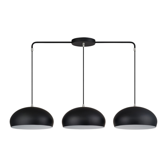 Livex Lighting - 51512-04 - Three Light Linear Chandelier - Domma - Black w/Brushed Nickel
