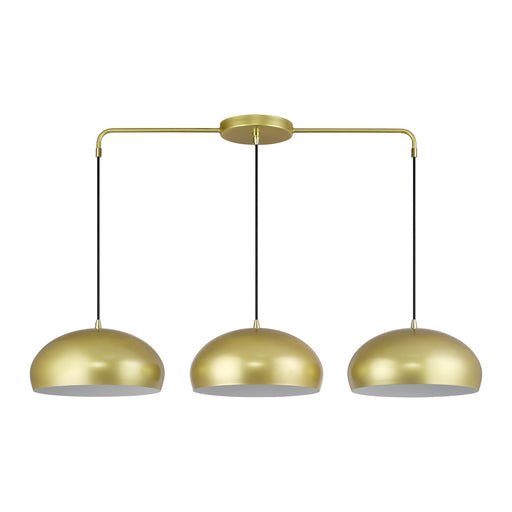 Livex Lighting - 51512-33 - Three Light Linear Chandelier - Domma - Soft Gold w/Polished Brass