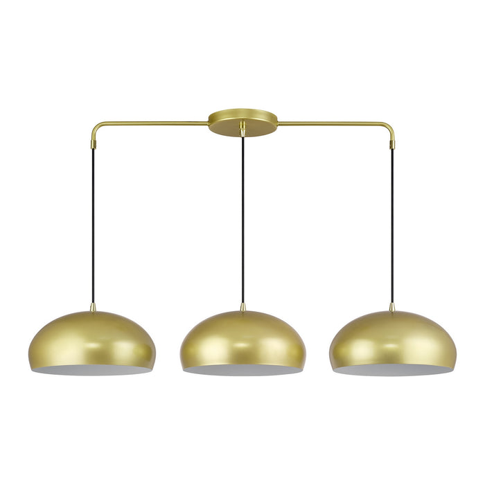 Livex Lighting - 51512-33 - Three Light Linear Chandelier - Domma - Soft Gold w/Polished Brass