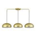 Livex Lighting - 51512-33 - Three Light Linear Chandelier - Domma - Soft Gold w/Polished Brass