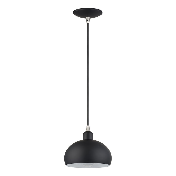 Livex Lighting - 51513-04 - One Light Mini Pendant - Domma - Black w/Brushed Nickel