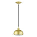 Livex Lighting - 51513-33 - One Light Mini Pendant - Domma - Soft Gold w/Polished Brass
