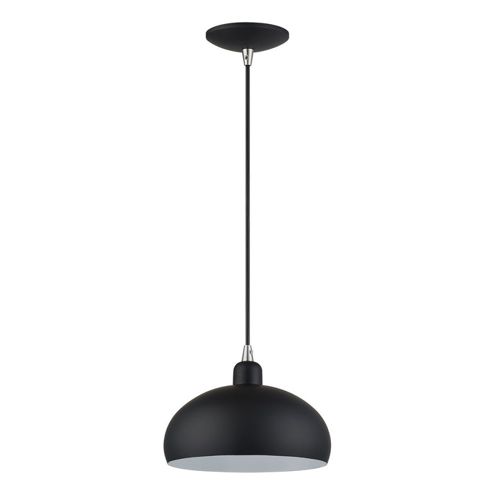 Livex Lighting - 51514-04 - One Light Pendant - Domma - Black w/Brushed Nickel