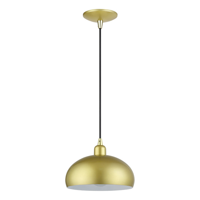 Livex Lighting - 51514-33 - One Light Pendant - Domma - Soft Gold w/Polished Brass