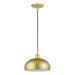 Livex Lighting - 51514-33 - One Light Pendant - Domma - Soft Gold w/Polished Brass