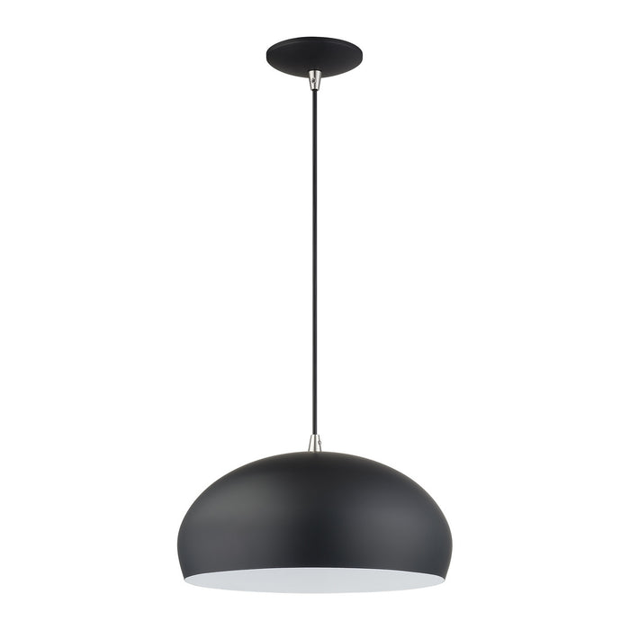 Livex Lighting - 51515-04 - One Light Pendant - Domma - Black w/Brushed Nickel