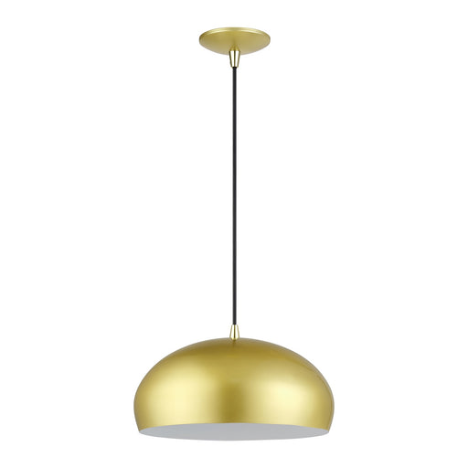 Livex Lighting - 51515-33 - One Light Pendant - Domma - Soft Gold w/Polished Brass