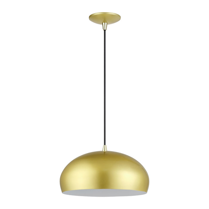 Livex Lighting - 51515-33 - One Light Pendant - Domma - Soft Gold w/Polished Brass