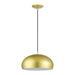 Livex Lighting - 51515-33 - One Light Pendant - Domma - Soft Gold w/Polished Brass