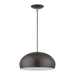 Livex Lighting - 51515-92 - One Light Pendant - Domma - English Bronze w/Antique Brass